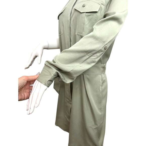 UNTUCKit USA For Her Women’s Dress 8 Button Down Tie Belt Band Collar Pockets - Picture 9 of 15